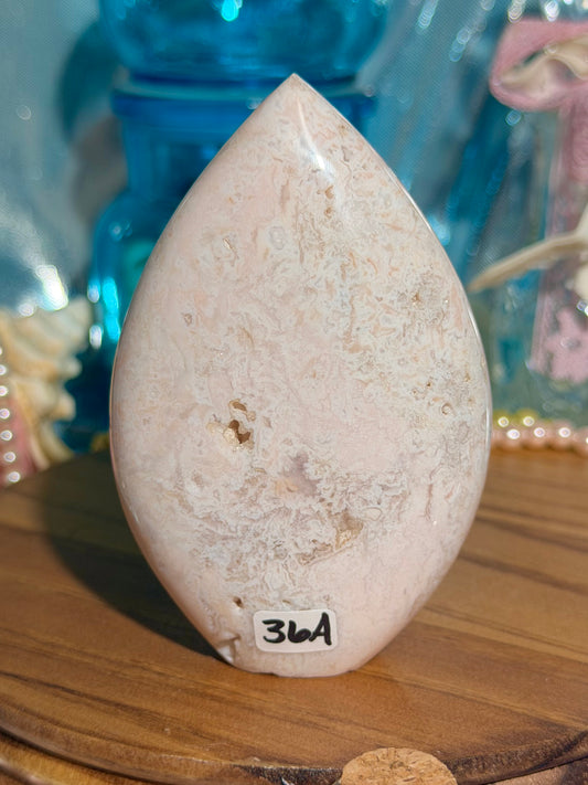 "Coral Reef" Indonesian pink carnelian agate flame 36A