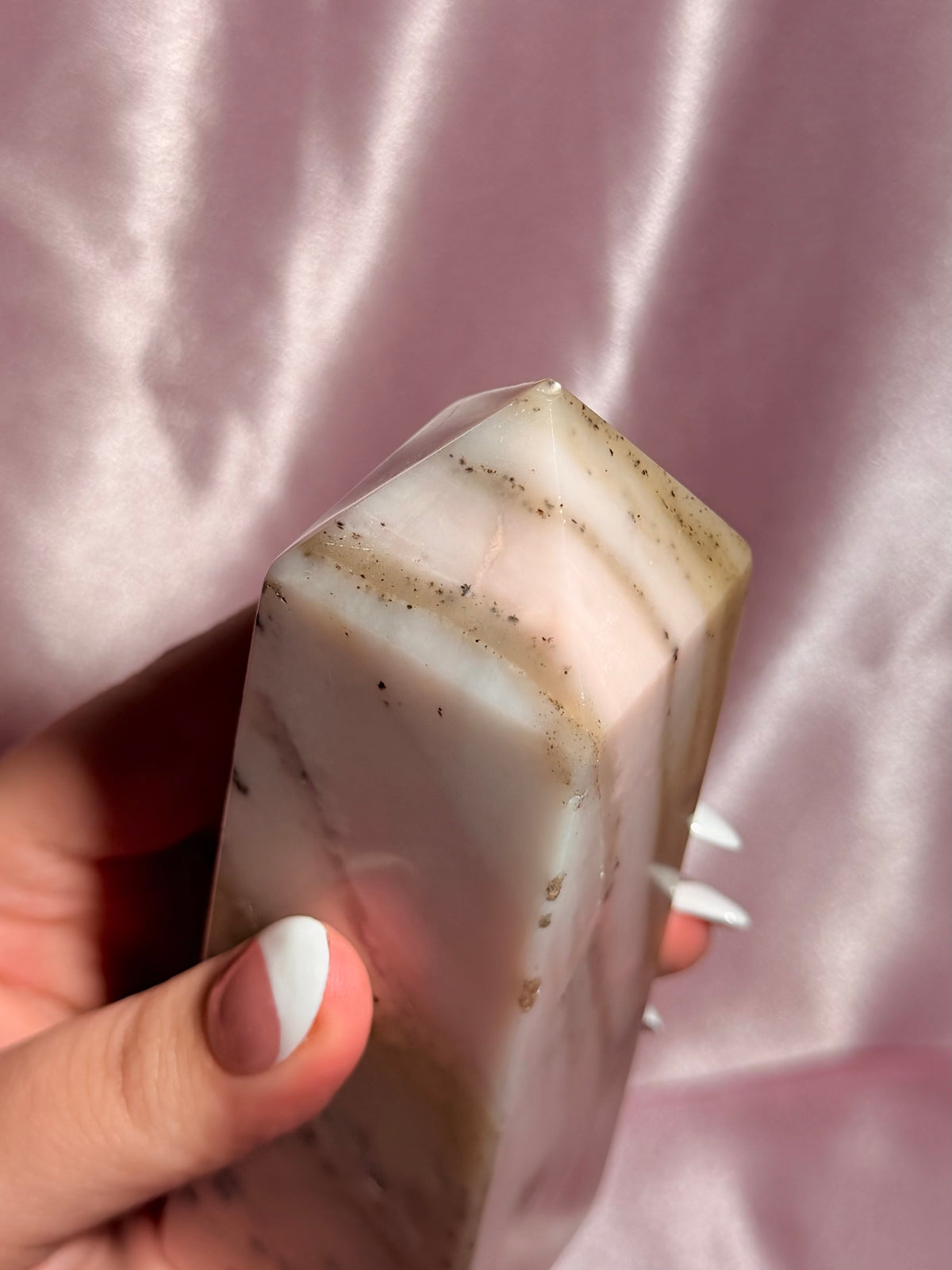 Peruvian Pink Opal Tower *Chipped tip