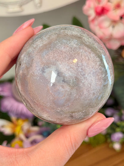 Pastel lilac sea jasper sphere