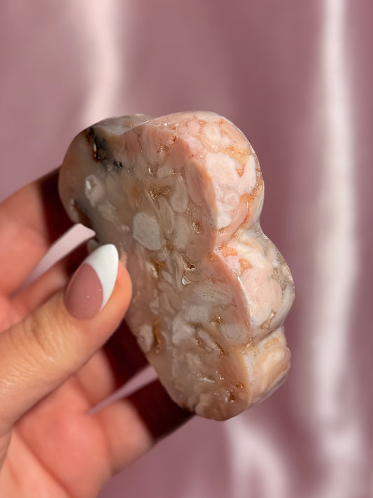 Indonesian Pink Carnelian Cloud Carving (J)