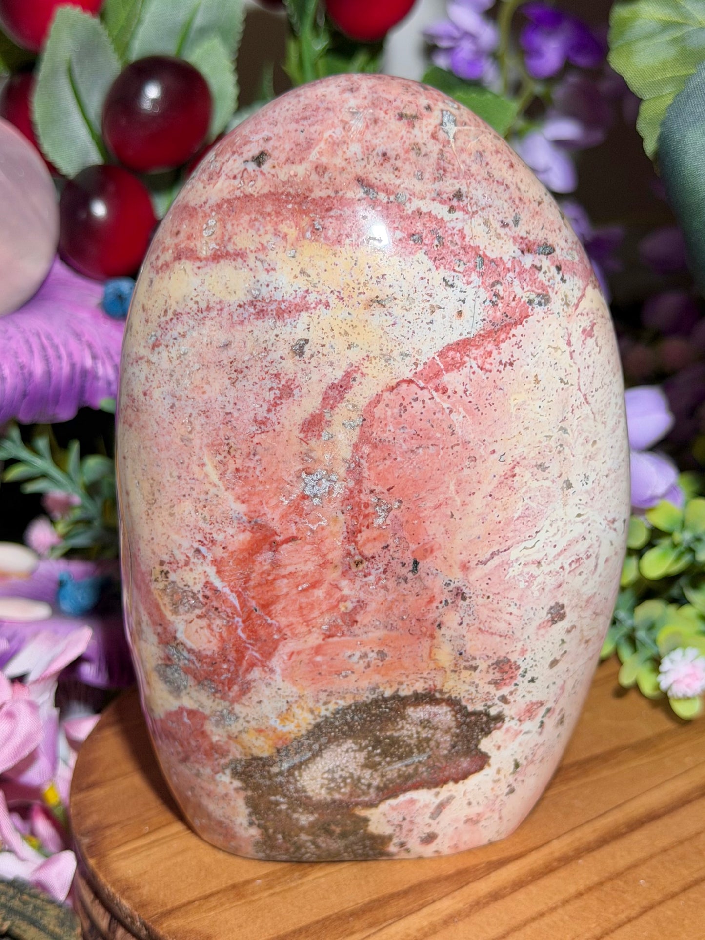 Pink confetti sea jasper freeform