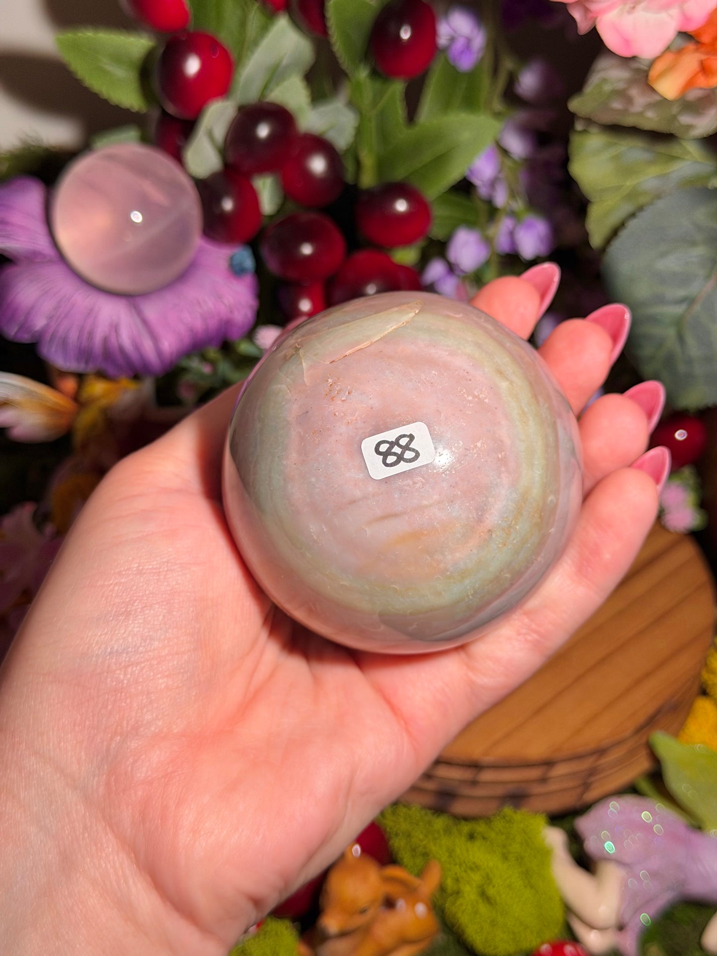 Fairy purple sea jasper sphere