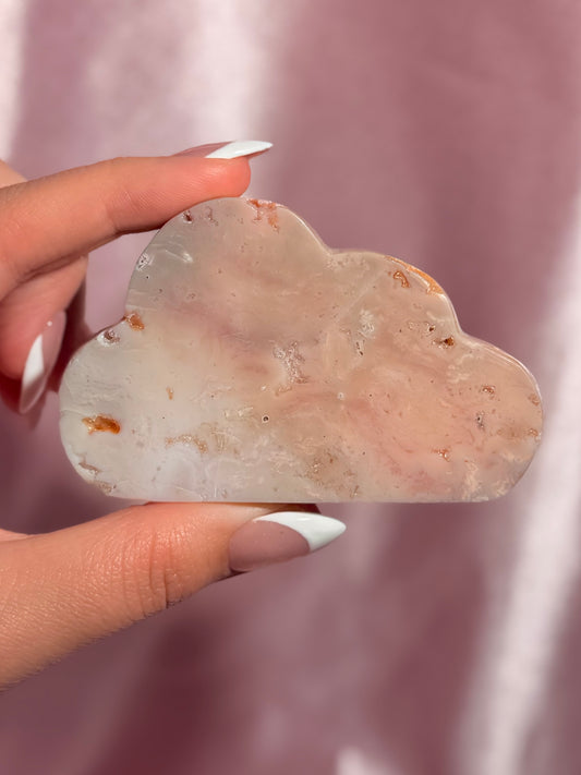 Indonesian Pink Carnelian Cloud Carving (N)