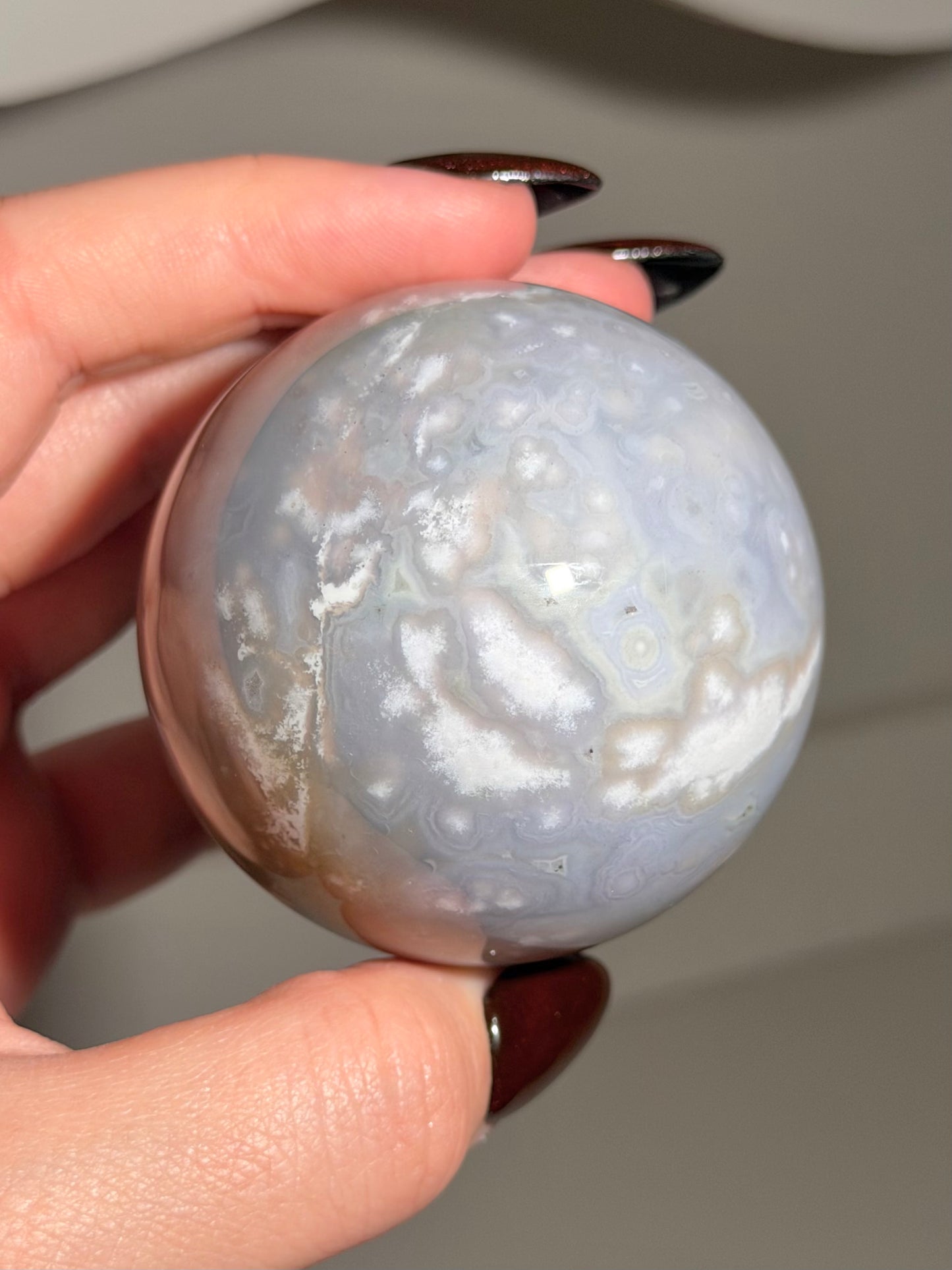 Periwinkle orby sea jasper sphere *Personal collection release