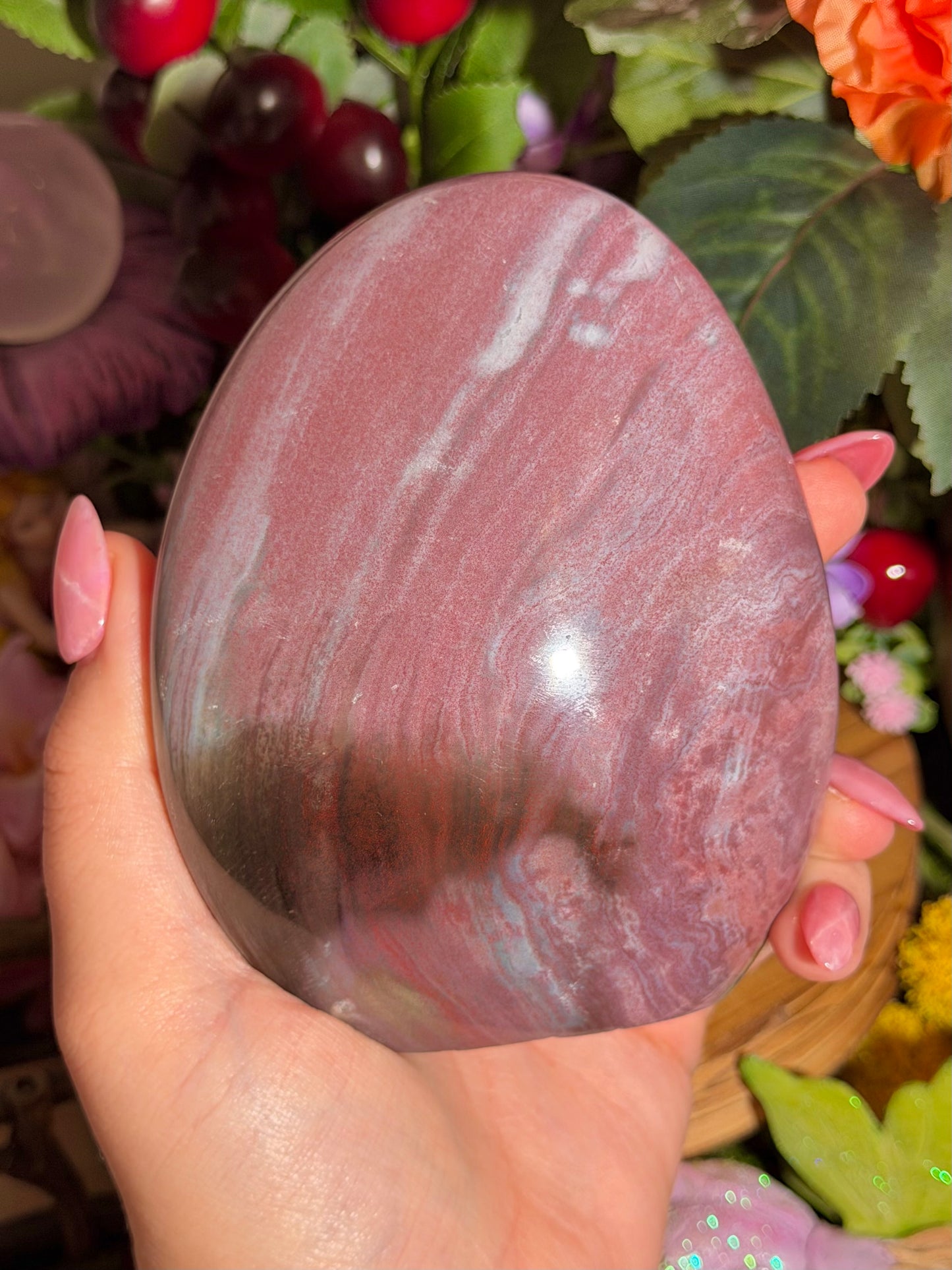 Strawberry purple sea jasper freeform