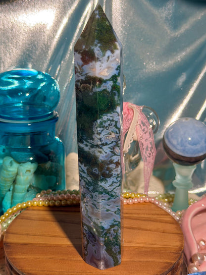 Moss agate tower