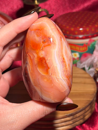 Peachy carnelian freeform