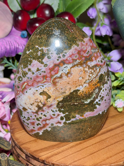 Pink & green Kabamby Ocean Jasper freeform