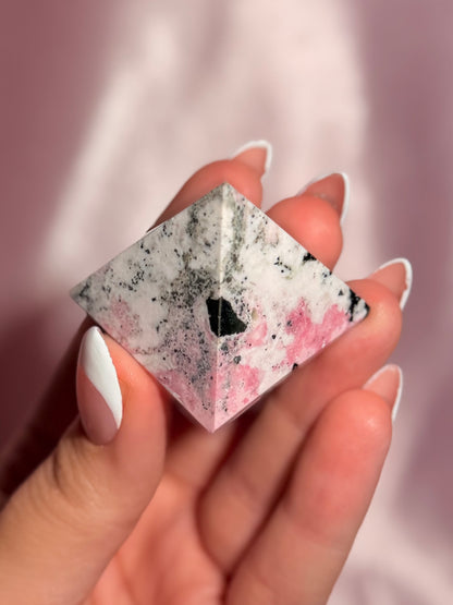 Peruvian Pink Rhodonite Pyramid