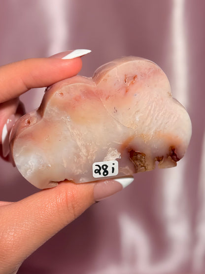 Indonesian Pink Carnelian Cloud Carving (I)