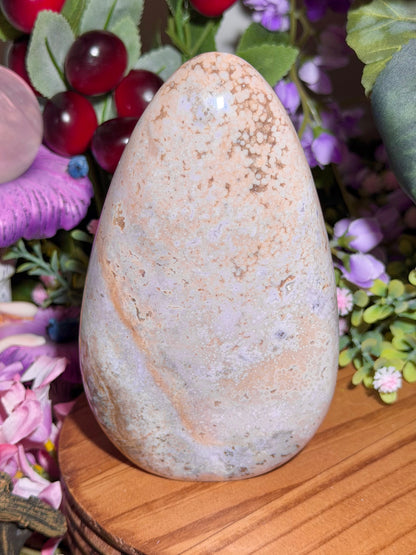 Orby pastel pink sea jasper freeform