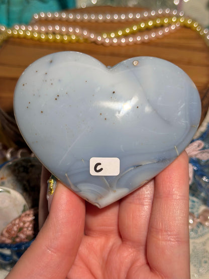 Orca agate heart from Indonesia C
