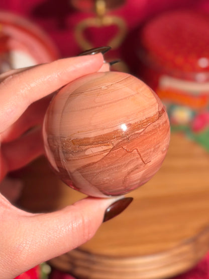 Desert rose polychrome jasper sphere