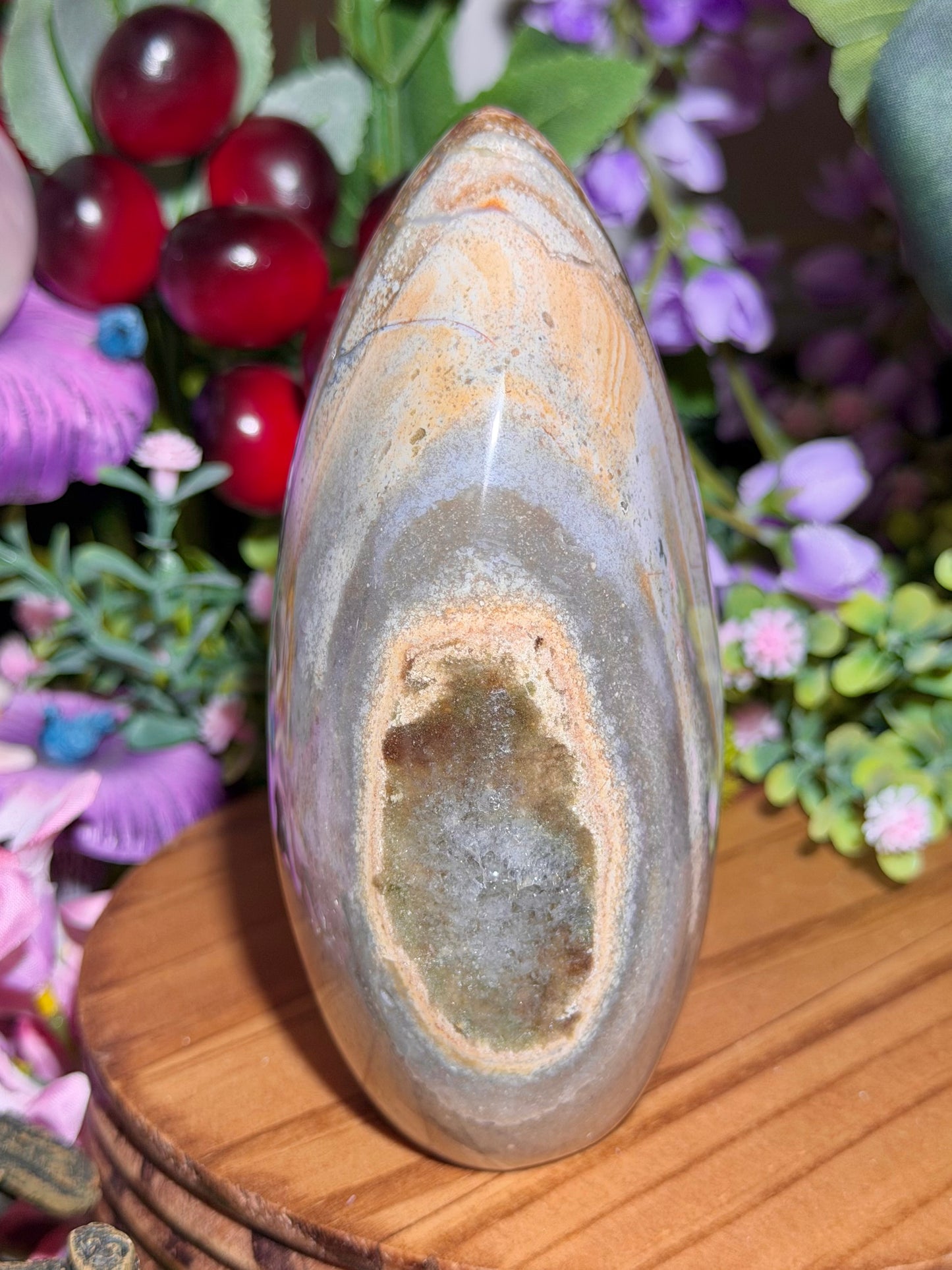 Beachy pastel sea jasper freeform