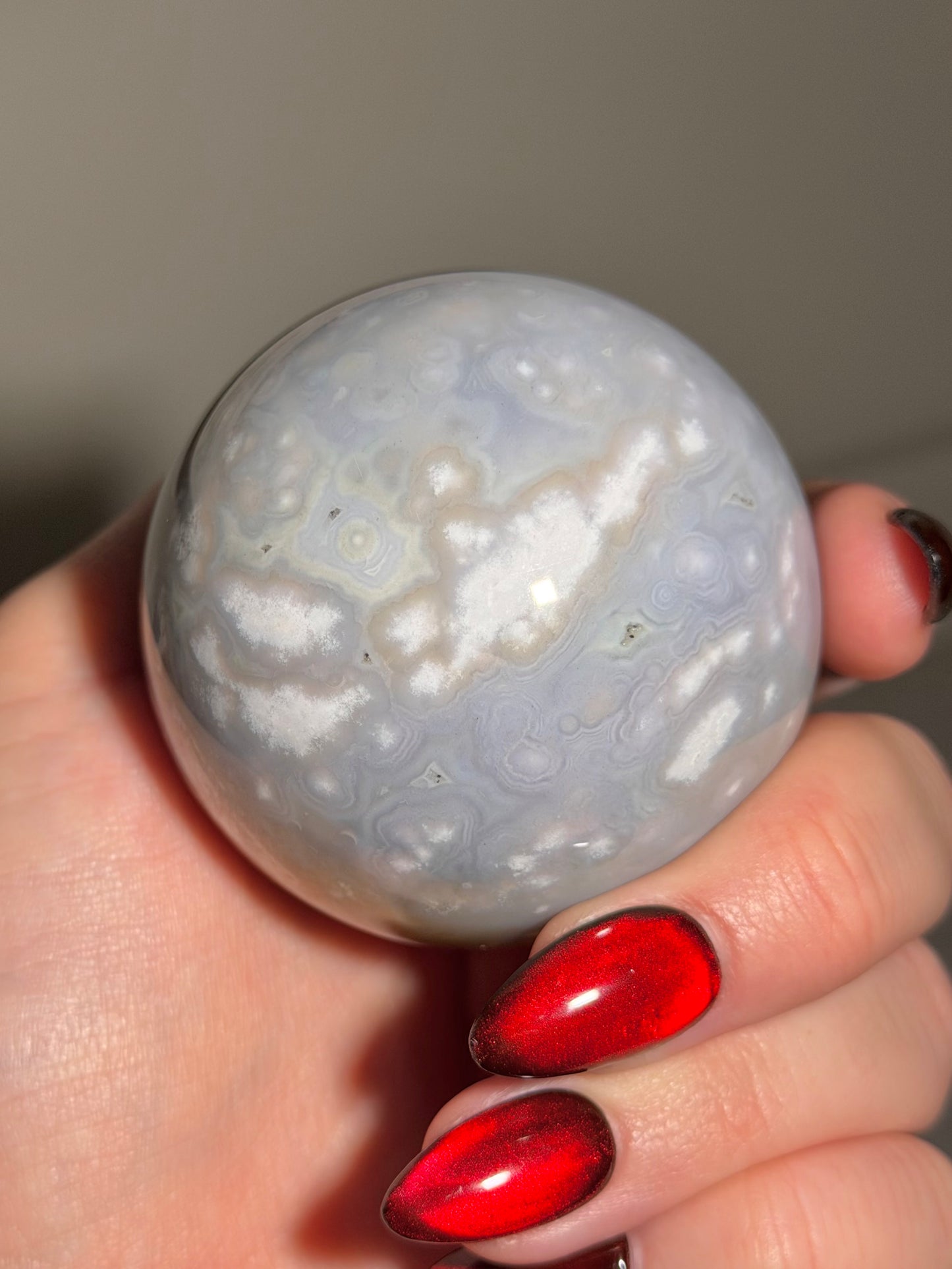 Periwinkle orby sea jasper sphere *Personal collection release