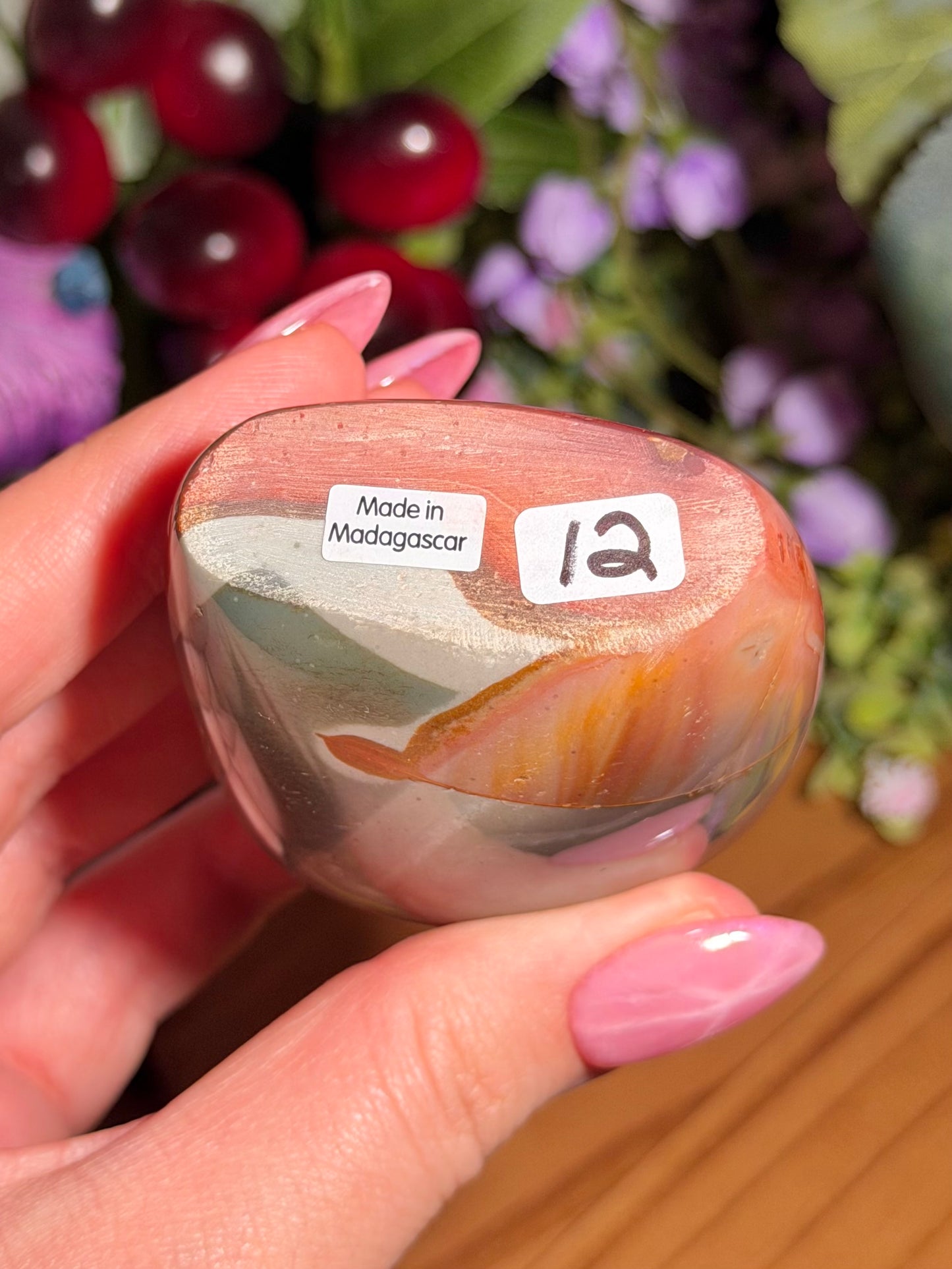 Pastel polychrome jasper freeform