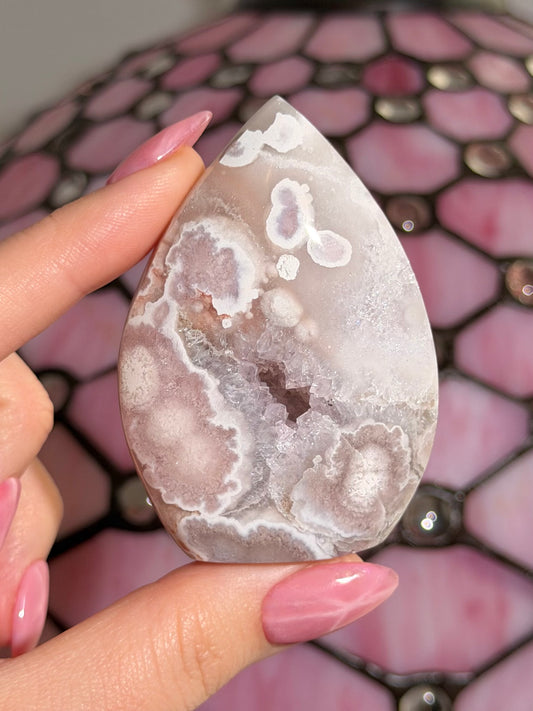 Flower agate x pink amethyst flame