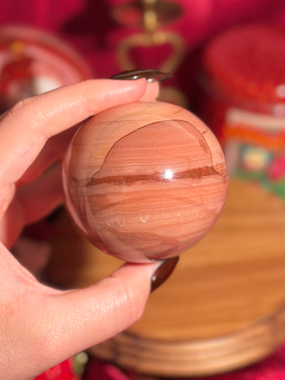 Desert rose polychrome jasper sphere