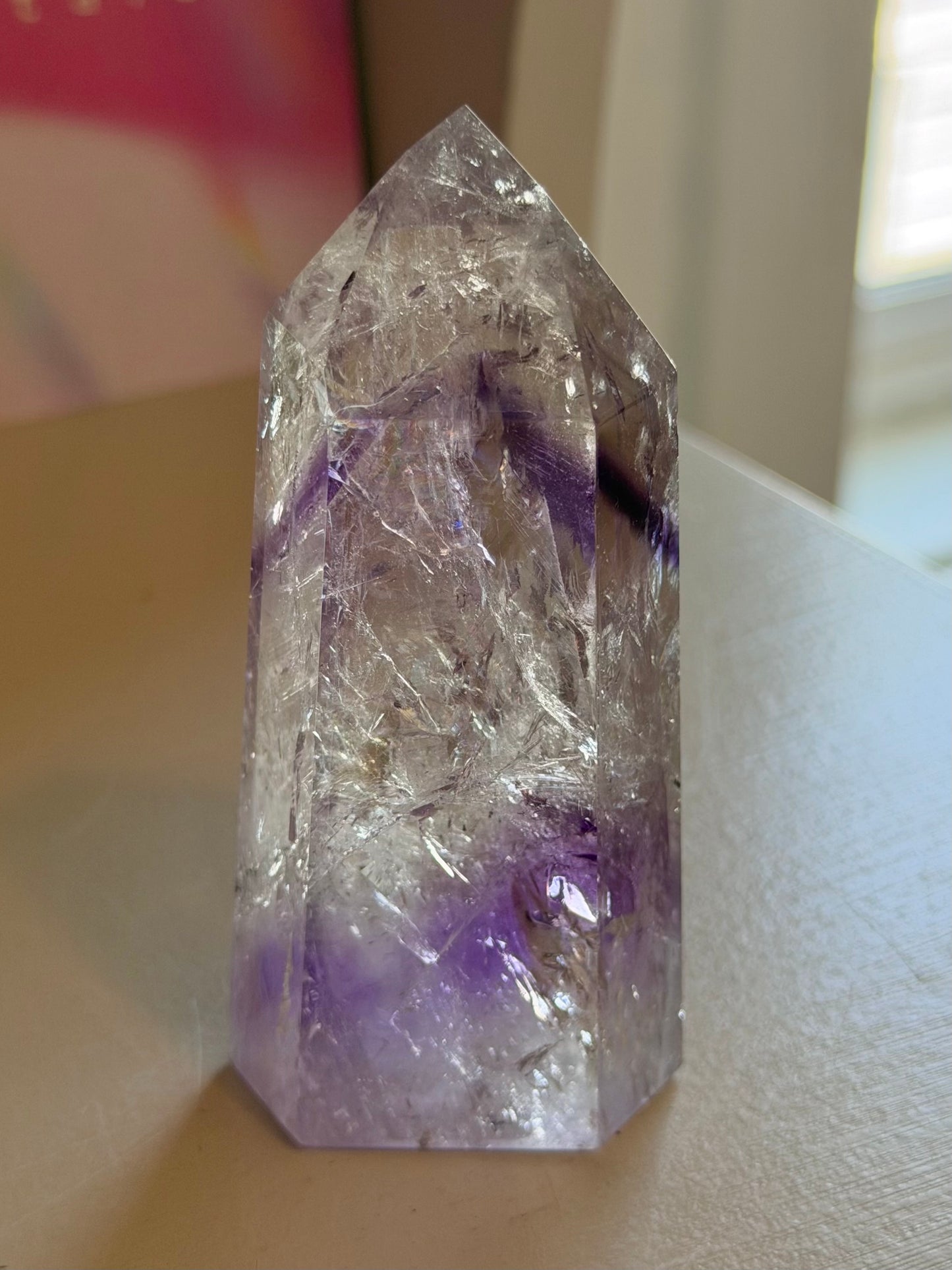 Purple phantom amethyst tower from Brazil