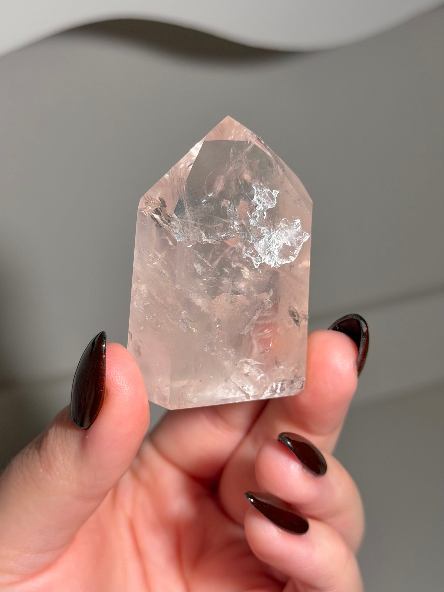 Peachy Brazilian rose quartz mini tower *Personal collection release