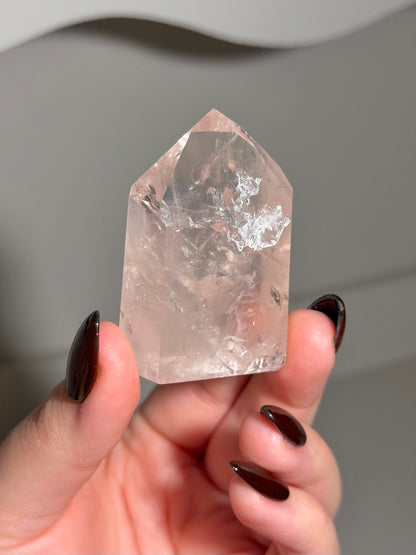 Peachy Brazilian rose quartz mini tower *Personal collection release