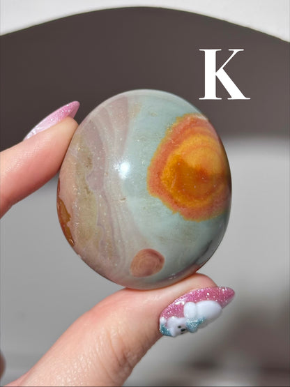“You pick!” - Polychrome jasper palmstones