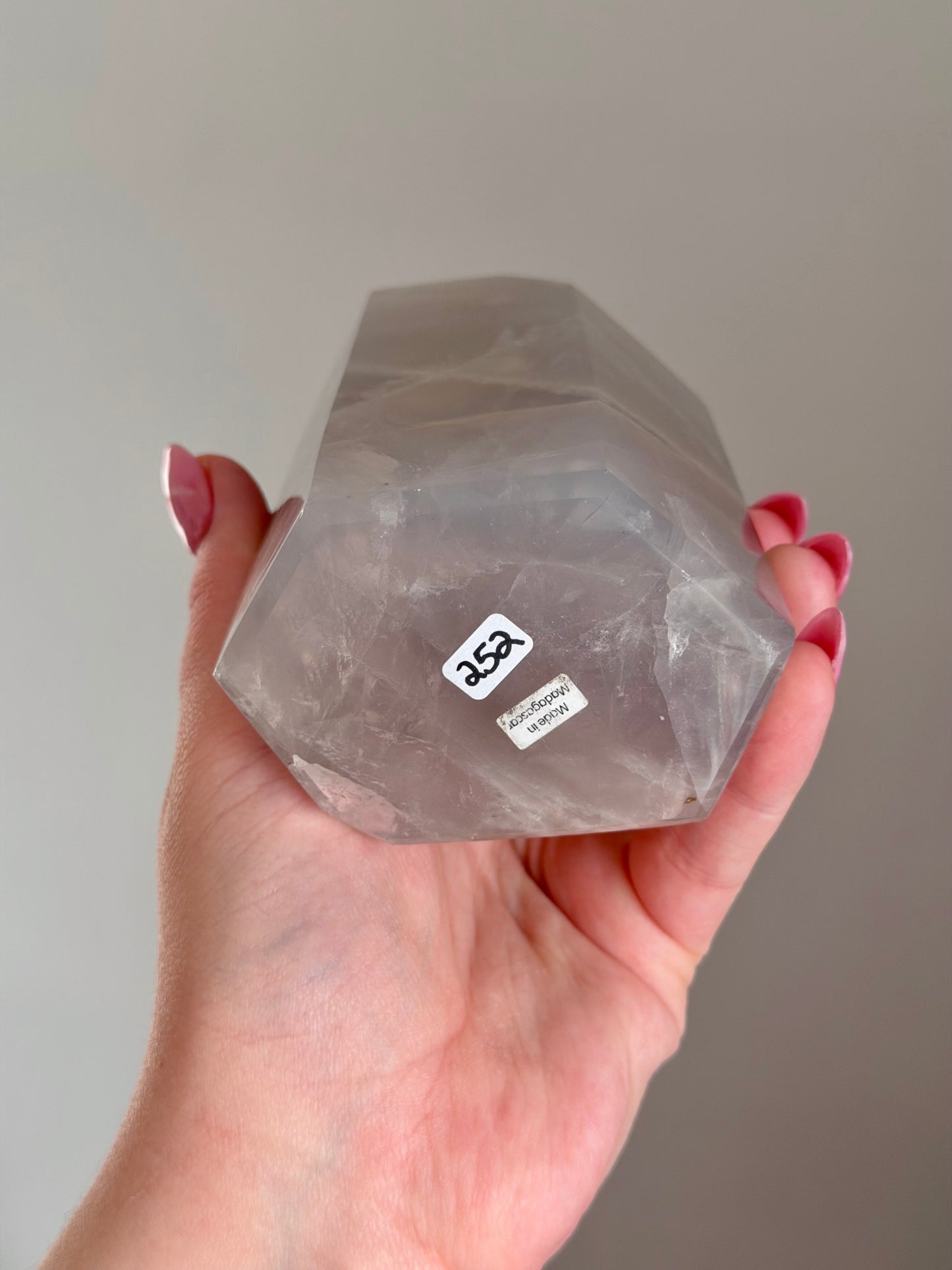 Ethereal Blue rose quartz tower