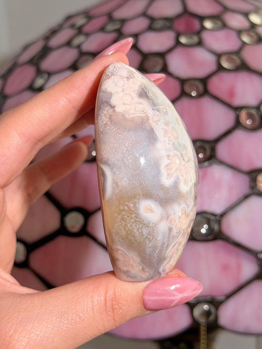 Flower agate x pink amethyst flame