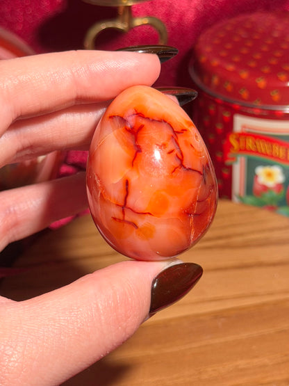 Peachy pastel carnelian egg
