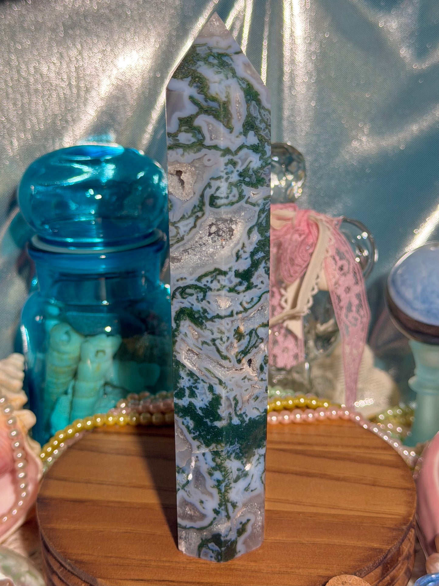 Moss agate tower 60A