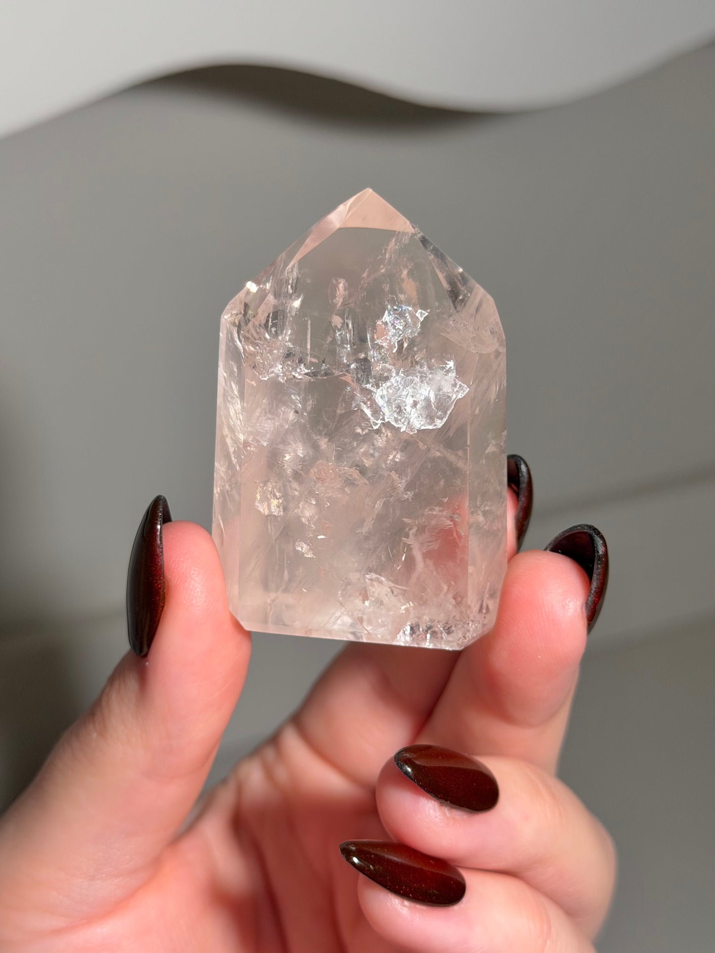Peachy Brazilian rose quartz mini tower *Personal collection release
