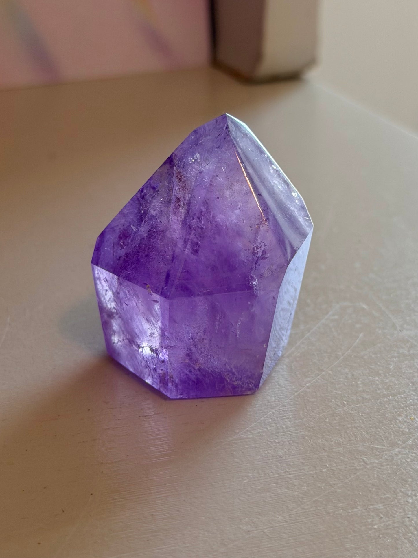 Purple phantom amethyst tower from Brazil