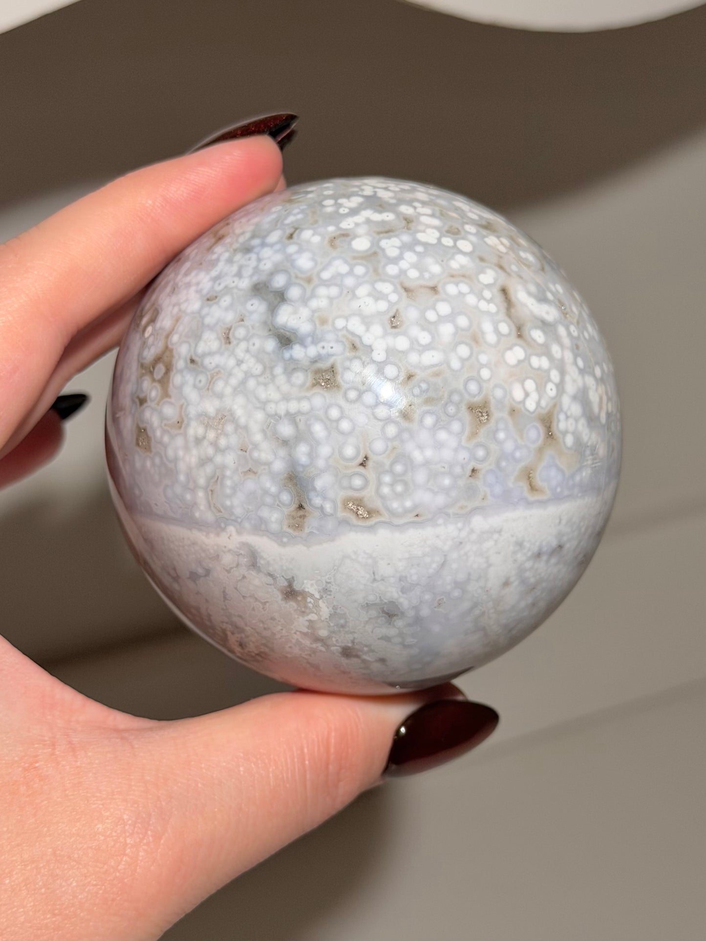 Periwinkle orby sea jasper sphere *Personal collection release