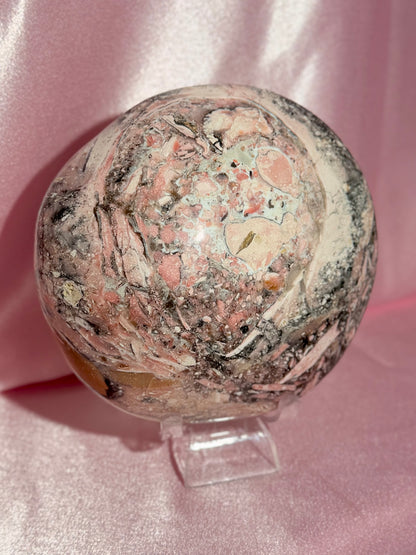 Peruvian Pink Opal "UFO" Oversized Palmstone