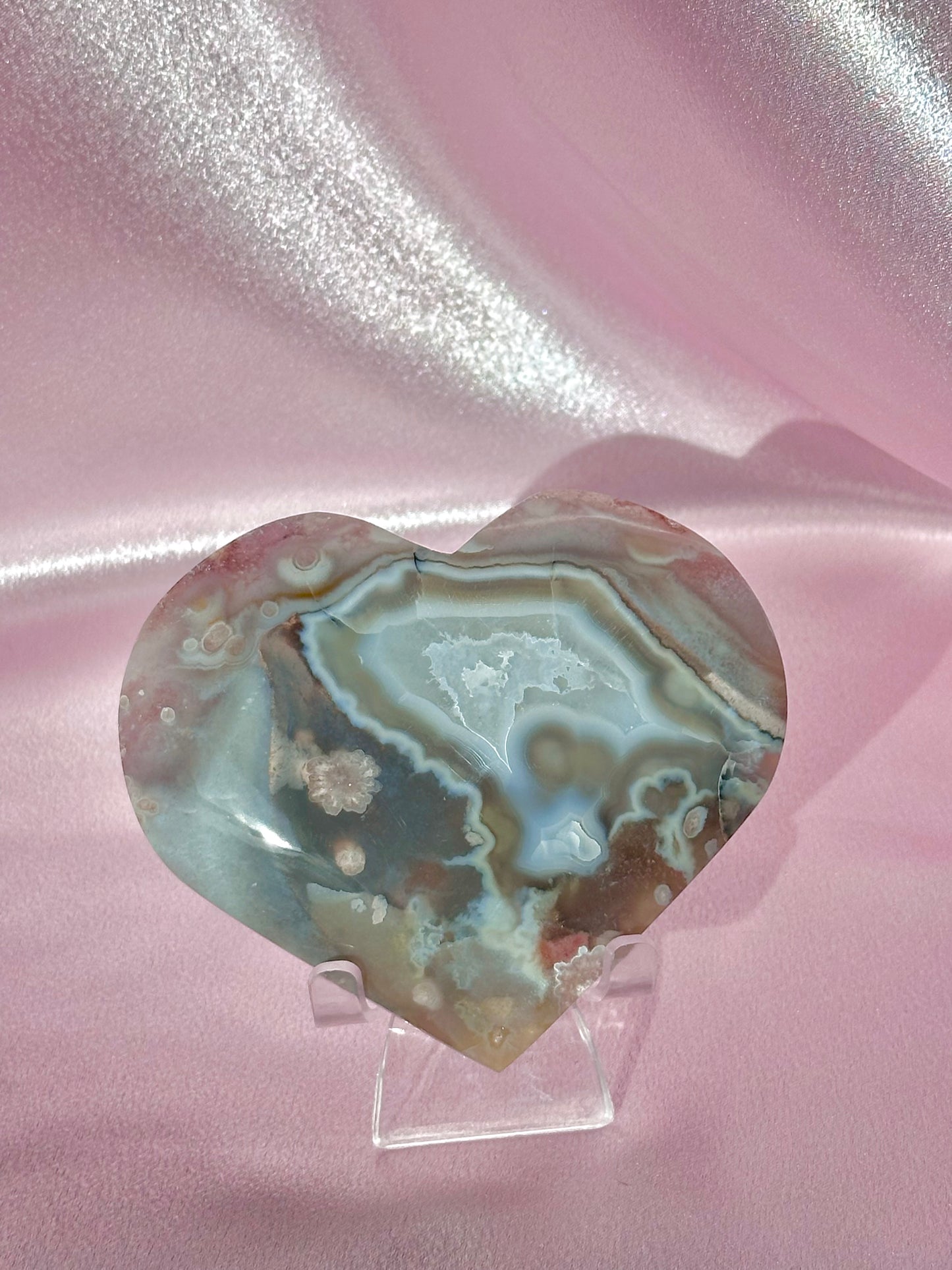 Flower agate heart (I)