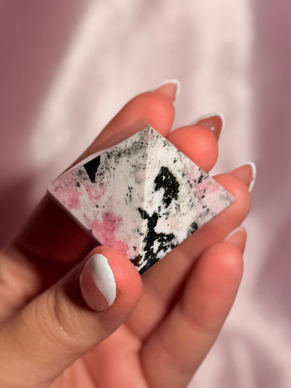 Peruvian Pink Rhodonite Pyramid