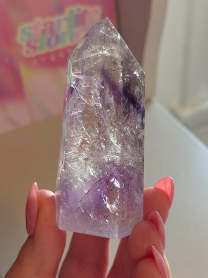 Purple phantom amethyst tower from Brazil