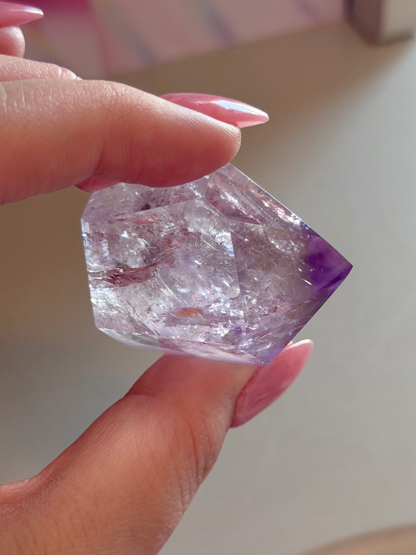 Purple phantom amethyst tower from Brazil