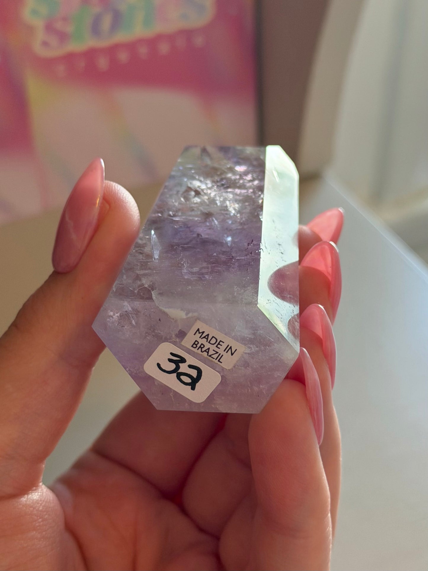 Purple phantom amethyst tower from Brazil