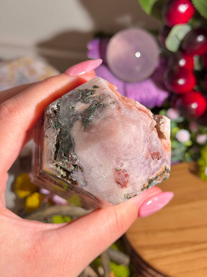 Pastel pink amethyst tower from Brazil