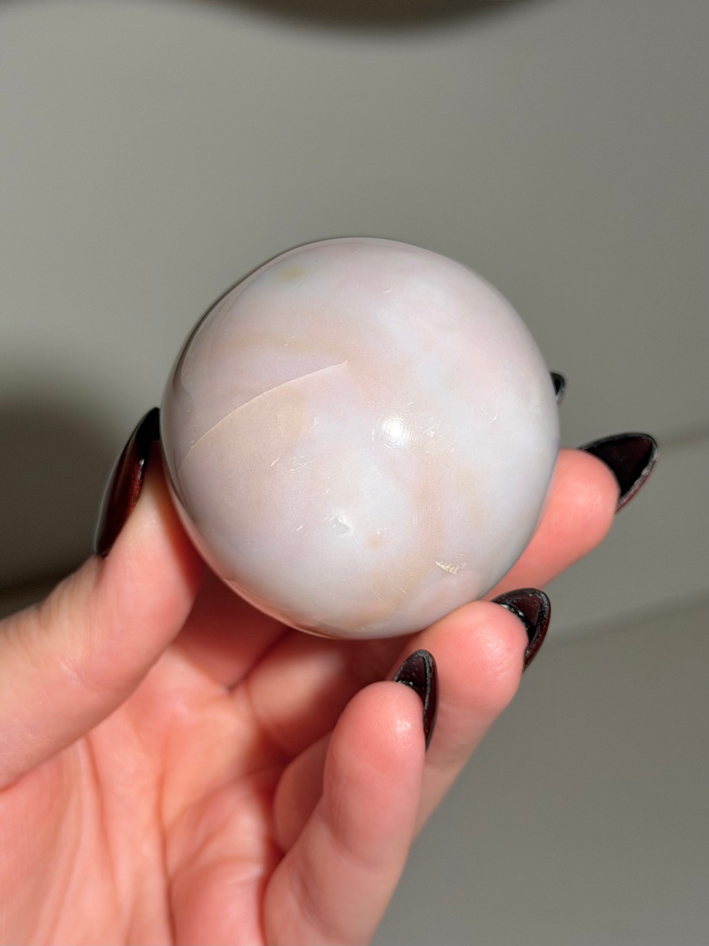 Baby pink pastel sea jasper sphere *Personal collection release