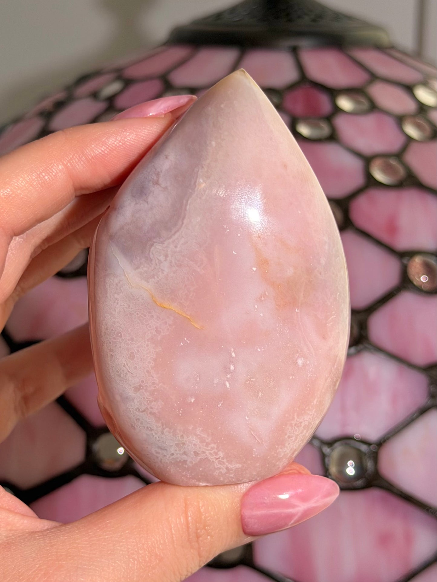 Flower agate x pink amethyst flame