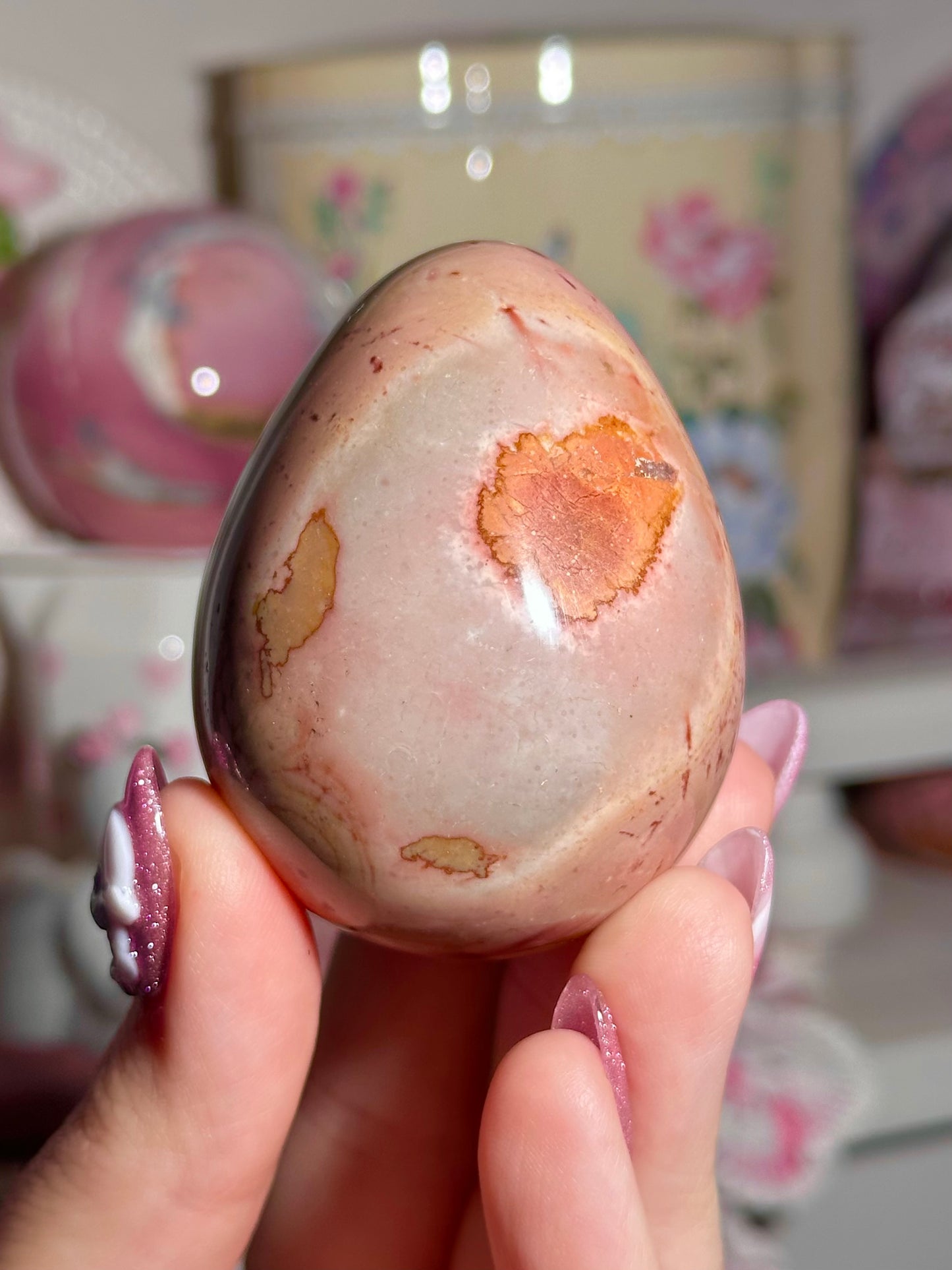 Pink polychrome egg