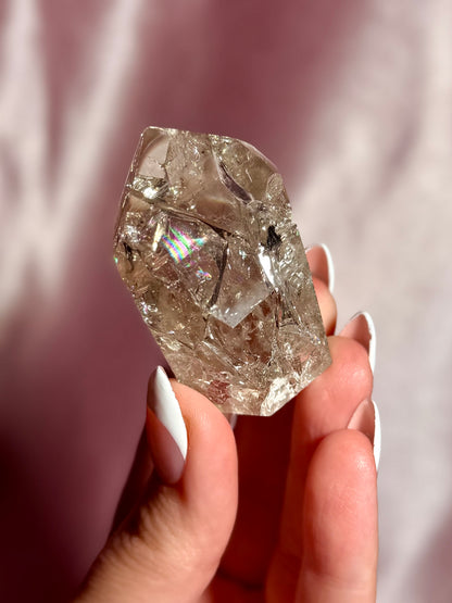 Brazilian Smoky Crackle Quartz Tower