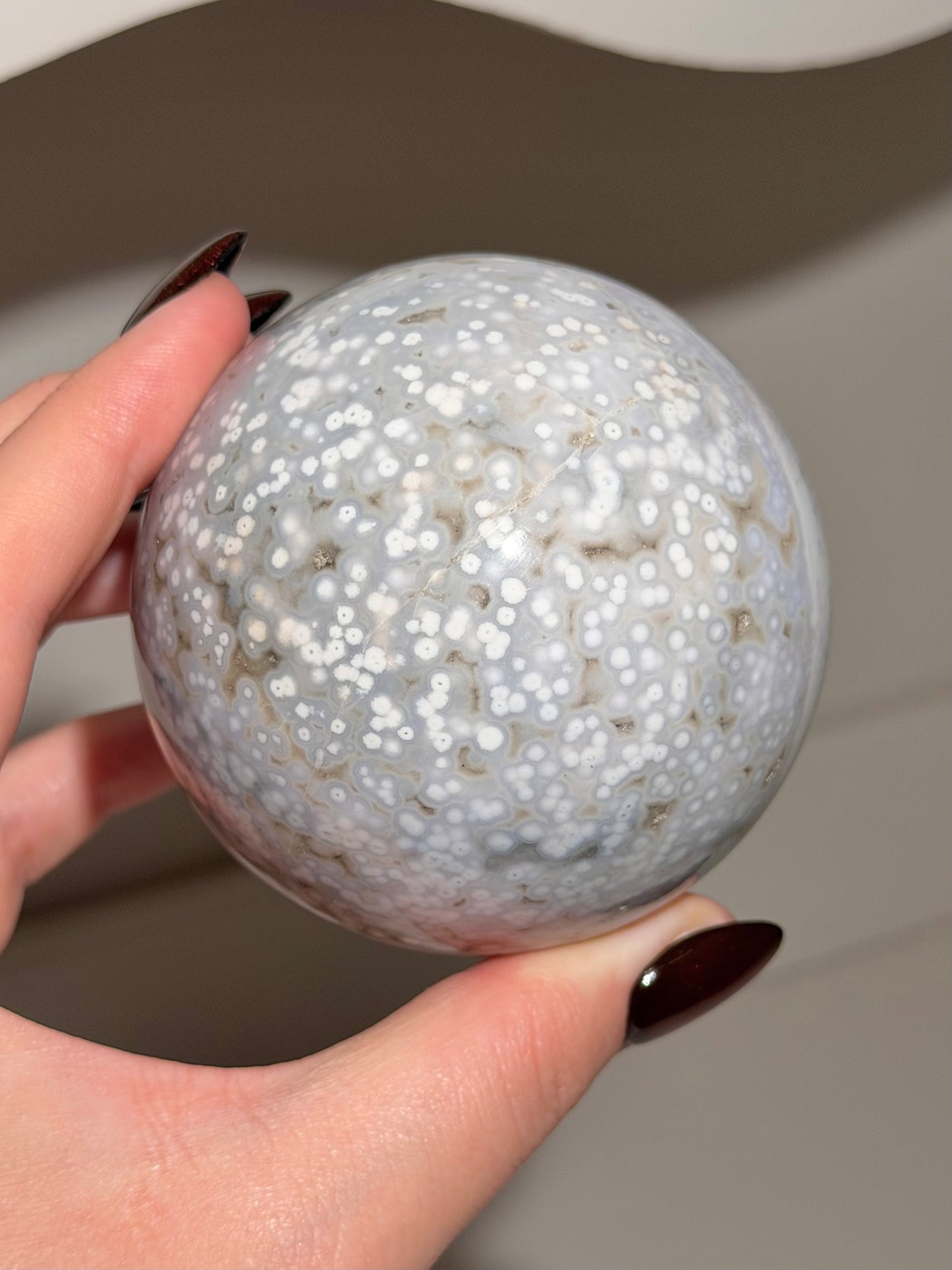 Periwinkle orby sea jasper sphere *Personal collection release