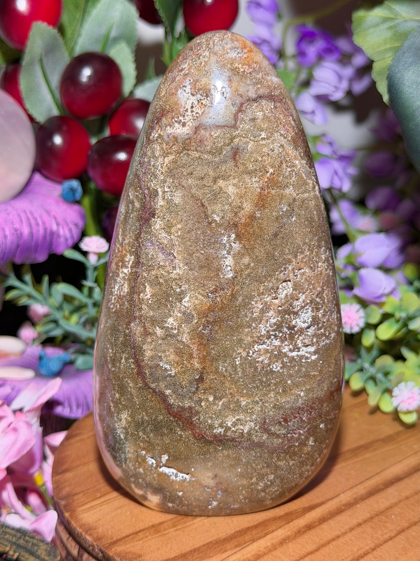 Multicolored fairy garden sea jasper freeform