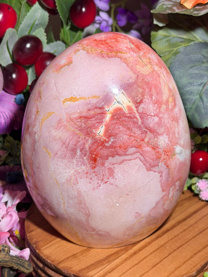 Large pink sea jasper freeform
