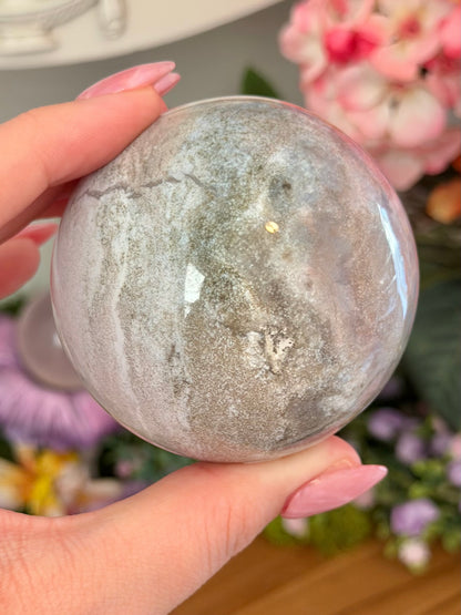 Pastel lilac sea jasper sphere