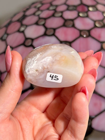 Flower agate x pink amethyst flame