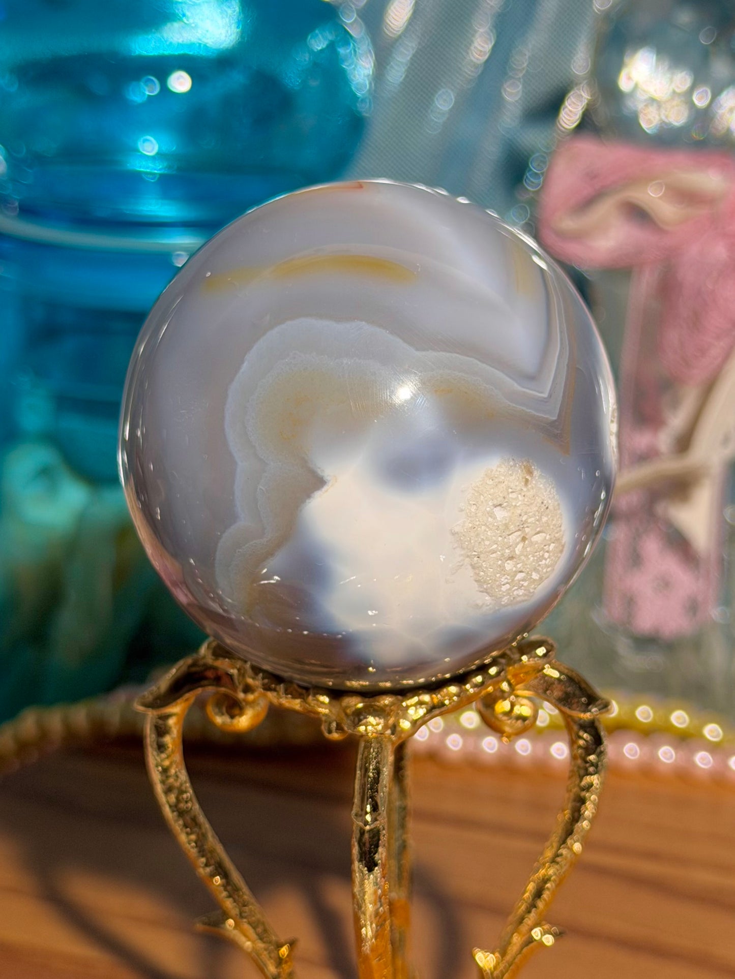 Orca agate sphere from Madagascar
